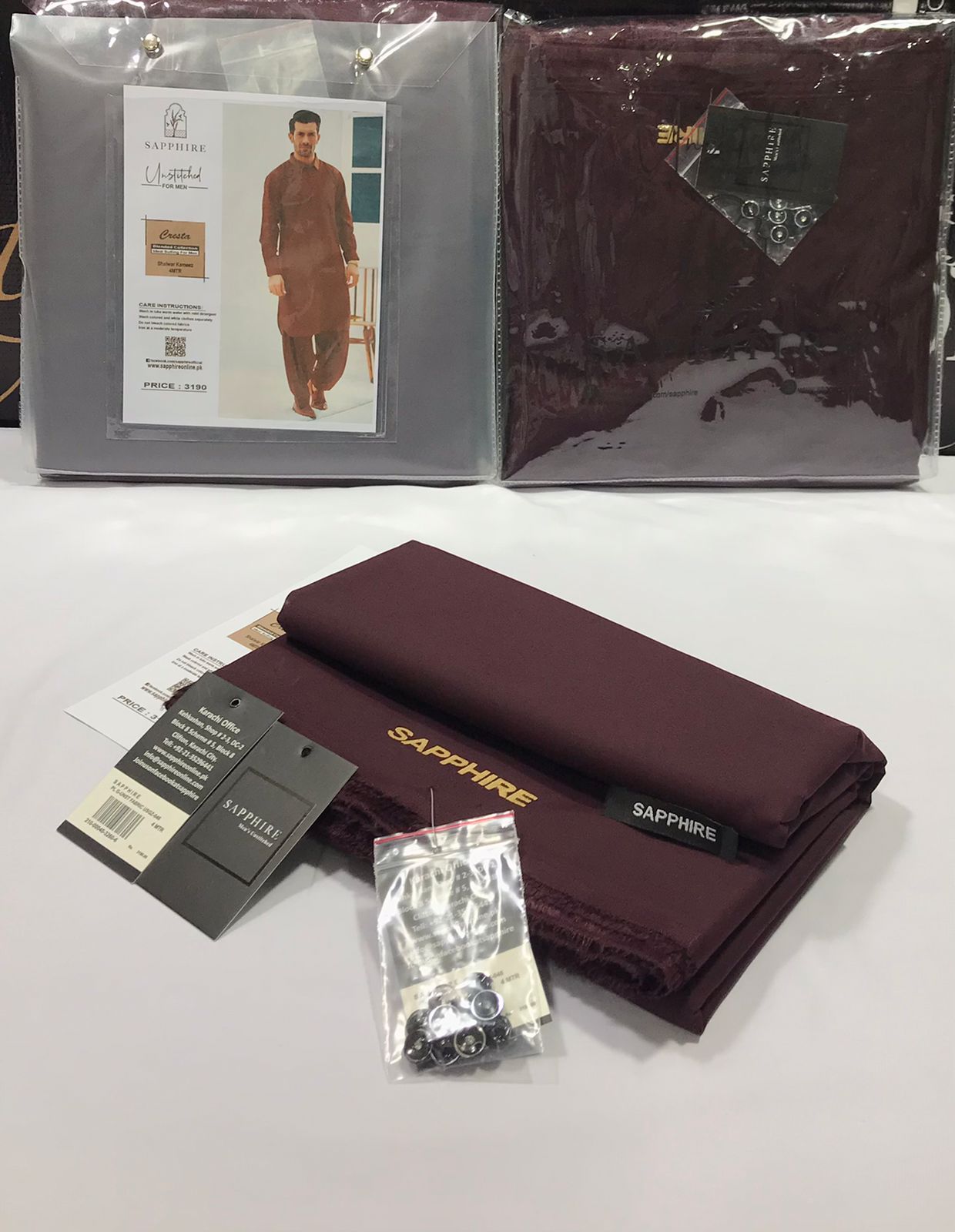 Sapphire Premium Wash & Wear | Dark Maroon