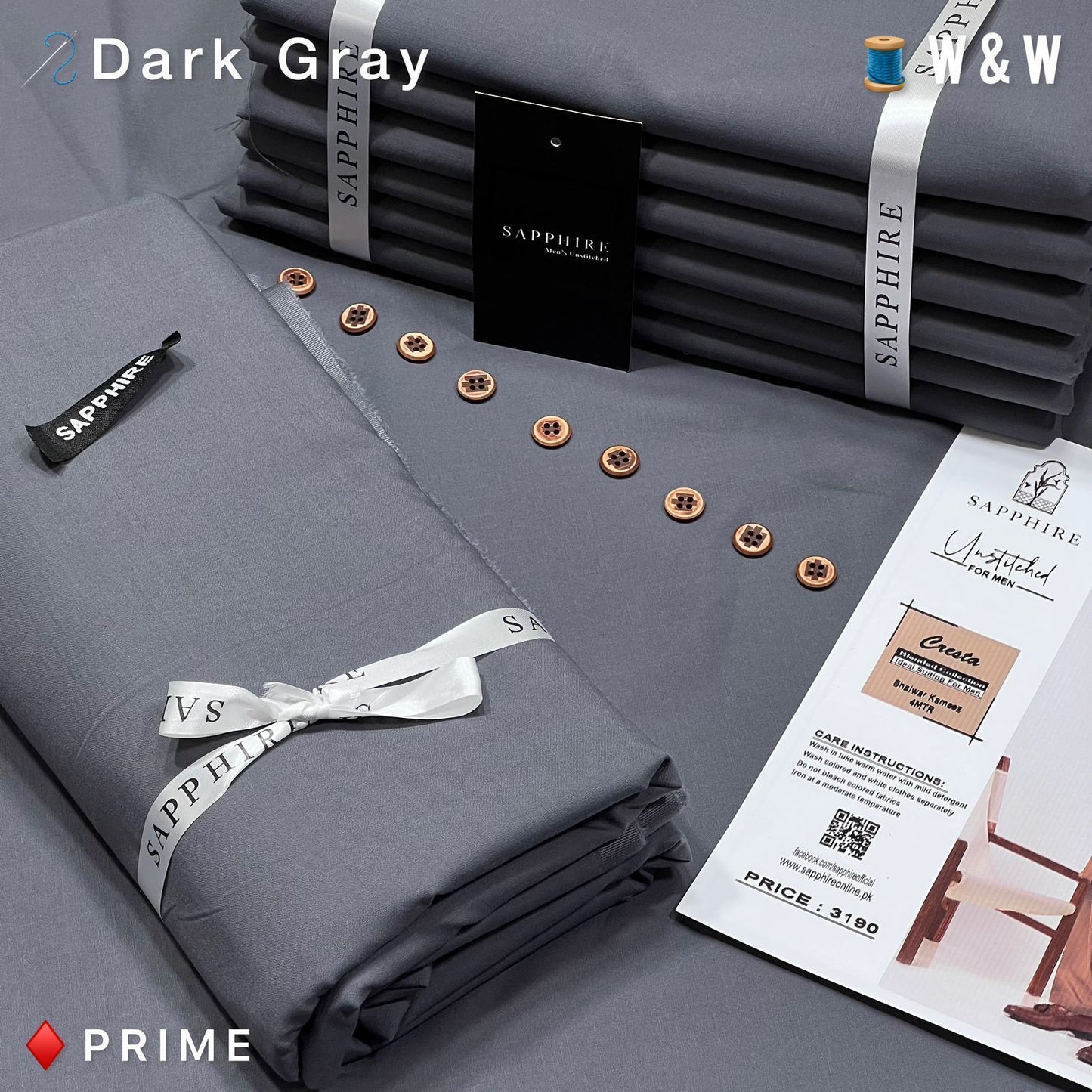 Sapphire Premium Wash & Wear | Dark GREY