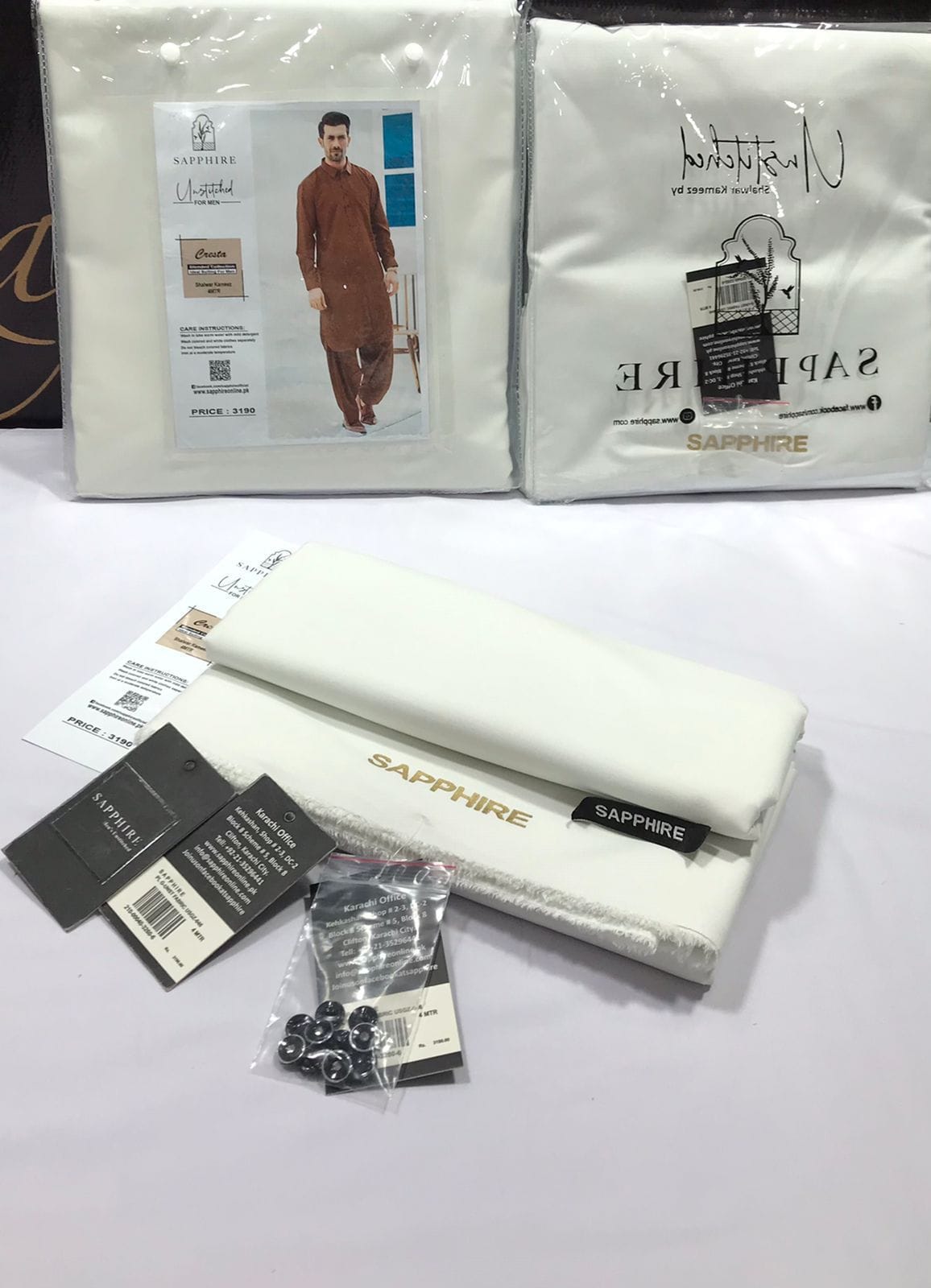 Sapphire Premium Wash & Wear | Pure Off White