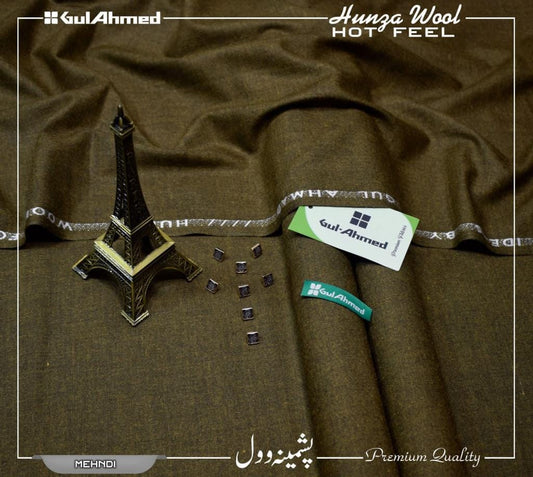 Gul Ahmed Pashmina Wool SOFT LIGHT WOOL | Mehndi