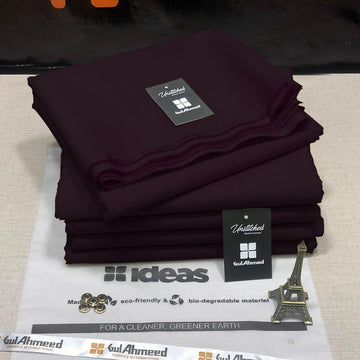 Gul Ahmed Premium Wash & Wear - Dark Maroon