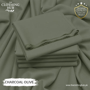 Boski Wash & Wear Suit Fabric – Charcoal Olive