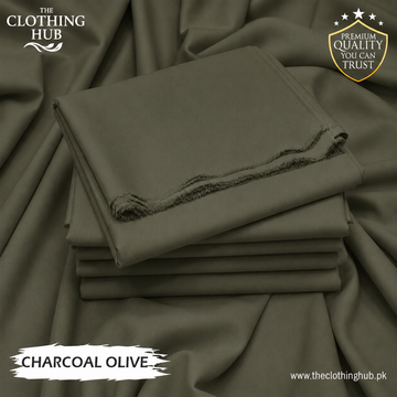 Ideas Wash & Wear Suit Fabric – Charcoal Olive