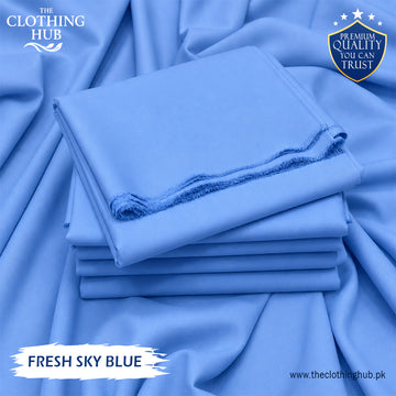 Boski Wash & Wear Suit Fabric – Fresh Sky Blue