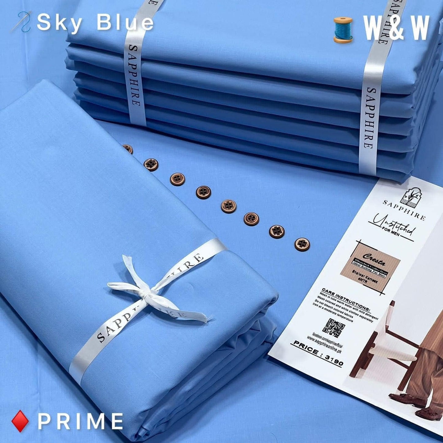 Sapphire Premium Wash & Wear | Sky Blue