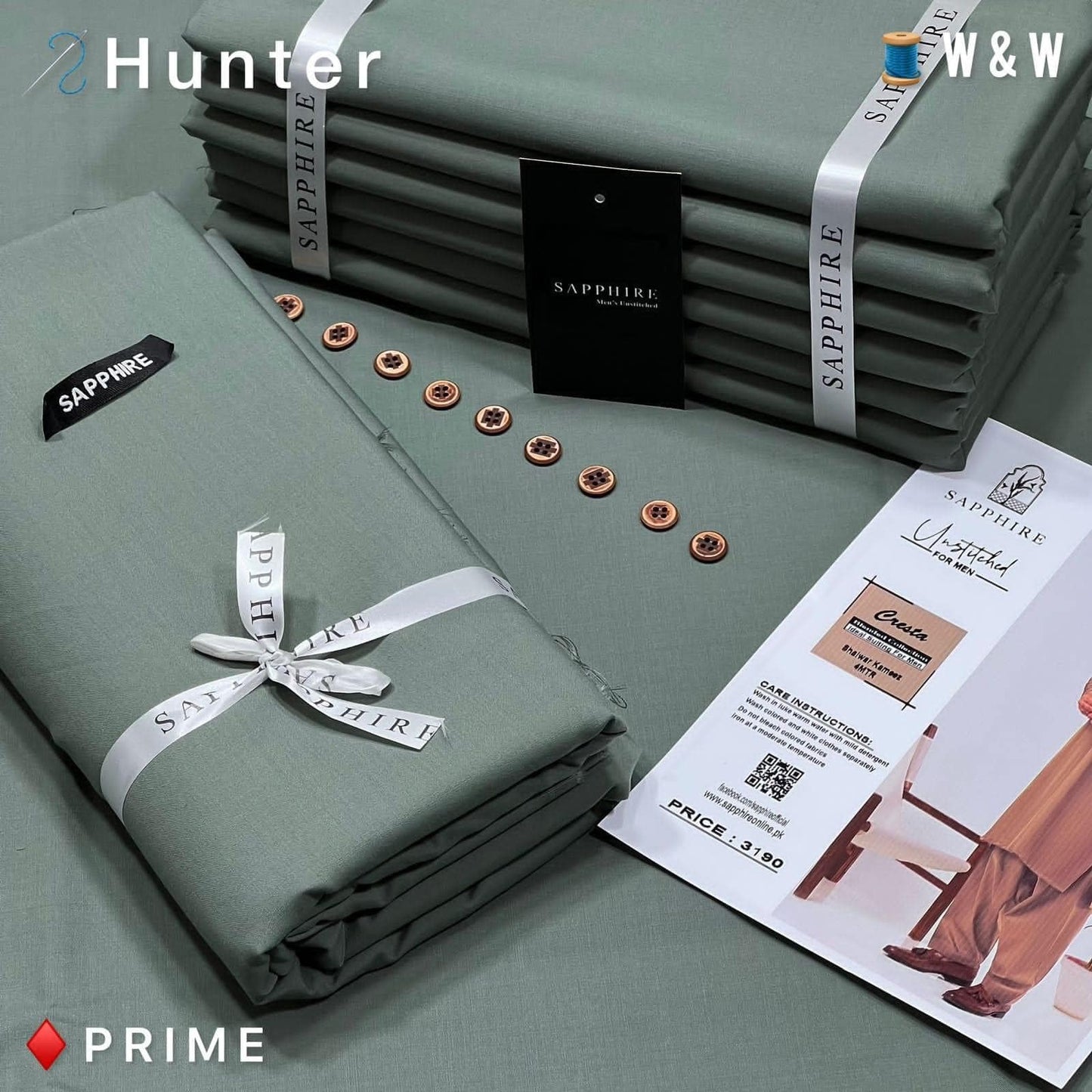 Sapphire Premium Wash & Wear | Hunter Green