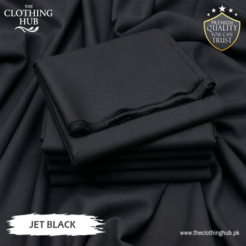Boski Wash & Wear Suit Fabric – Jet Black