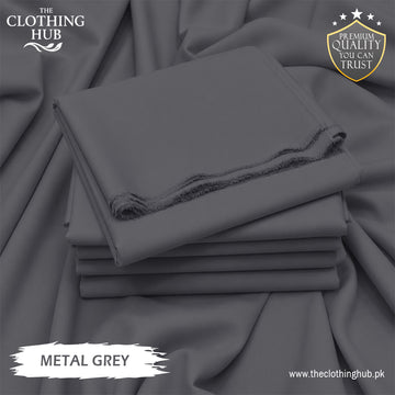 Boski Wash & Wear Suit Fabric – Metal Grey