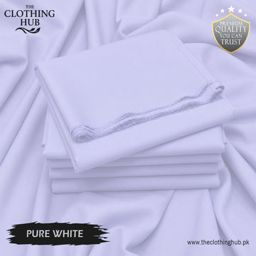 Boski Wash & Wear Suit Fabric – Pure White
