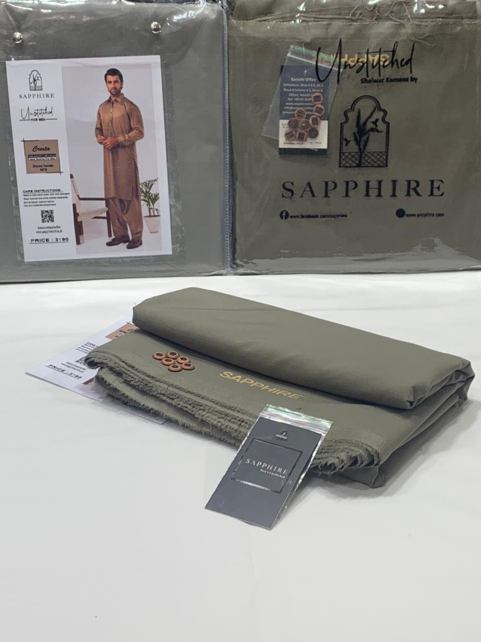 Sapphire Premium Wash & Wear | Light Greenish