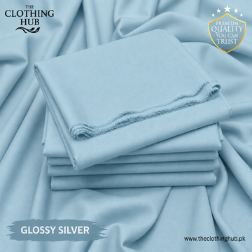 Ideas Wash & Wear Suit Fabric – Glossy Silver